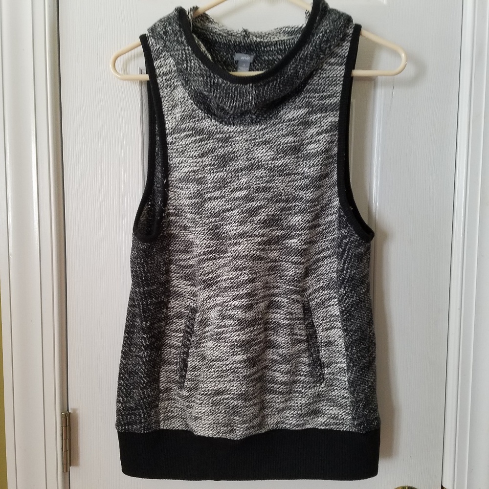 Aerie Hooded Cowl Neck Knit Sweater